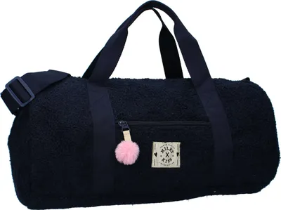 Produktbild von Milky Kiss Fanciful Sporttasche Luxus-Teddy-Stoff, Reißverschluss & pinkfarbener Ball