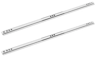 Produktbild von 2-teiliges Set Kaltwalzstahlblech Kugellager Schubladenführungsschiene Schrankbeschläge 400 x 17 mm