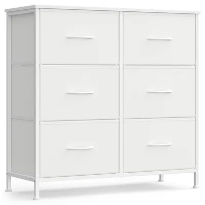 Produktbild von SONGMICS Kommode, Schrank, 6 Stoffschubladen, für Schlafzimmer, Flur, Wohnzimmer, weiß
