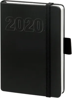 Produktbild von bsb 02-0130 Buchkalender "V-book" 1 Woche / 2 Seiten A6 schwarz