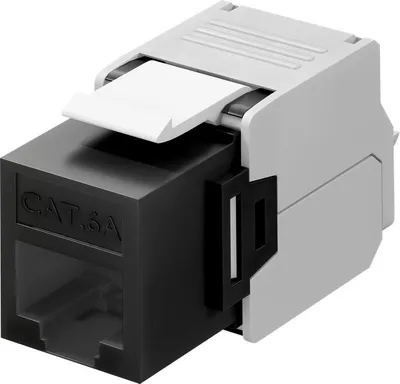 Zdjęcie produktu dla Goobay 90692, Płaski, Czarny, RJ-45, LSA, Żeńska, 22/26