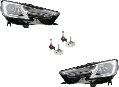 Zdjęcie produktu dla Johns, zestaw reflektorów lewy i prawy pasujący do Audi A4 8W 05/15 - z żarówkami 1313102 8W0941044 1313092 8W0941043