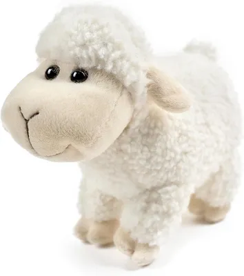 Image de Peluche mouton, 24 cm, style kawaii, jouet réaliste, pour enfants, idéal pour un cadeau de Pâques