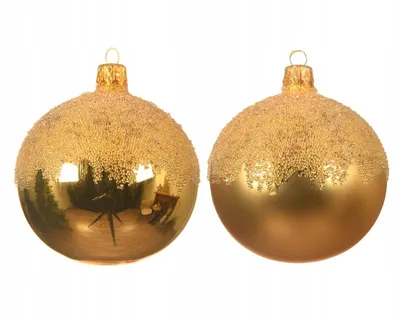 Imagen del producto de Adorno navideño dorado, esfera, 8 cm