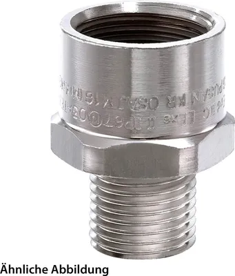 Image de 50065687 WISKA ATEX Extension M/M de M16x1,5 à M25x1,5 hexagonal laiton (CuZn) nickelé Ex-d IIC / Ex-e IIEx