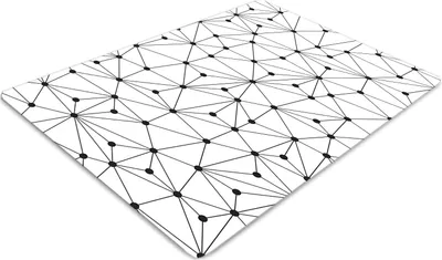 Produktbild von Stuhlunterlage Bürostuhlunterlage 120 cm x 90 cm Bodenmatte Bürostuhlunterlage - Bindestriche und Punkte