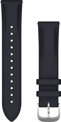 Image de Garmin bracelet de remplacement 20mm cuir bleu/argent boucle