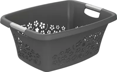 Produktbild von Rotho Blumen Wäschekorb 25l Anthrazit