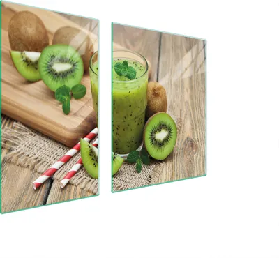 Image de Plaques de recouvrement pour cuisinière 2 pièces 100x52 Couverture de champ en vitrocéramique Planche à découper en bois de kiwi