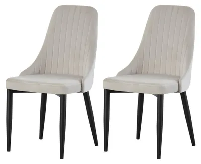 Produktbild von Stuhl 2er Set Claudia Stühle in Anthrazit - gemütliches Design - B/H/T: 44x88x58 cm
