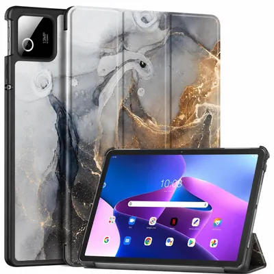 Produktbild von Schutzhülle für Xiaomi Pad 8 / 8 Pro & Xiaomi Pad 7 / 7 Pro 11.2" (2026/2025) Smart Cover Case mit Standfunktion Auto Sleep Wake Up - Grau Marmor