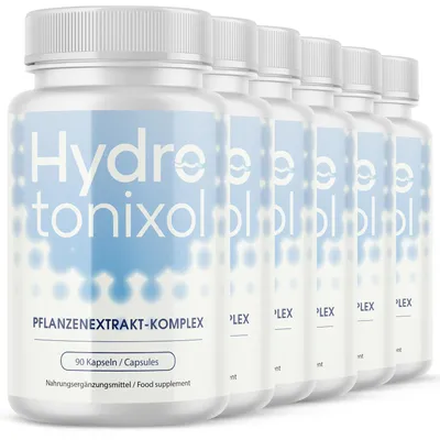 Produktbild von HydroTonixol Kapseln | Pflanzenextrakt Komplex mit Apfelessig & Guarana | Einfache Einnahme | 90 Kapseln | 6x