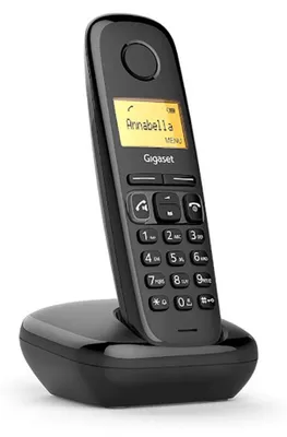 Produktbild von Gigaset A270, DECT-Telefon, Kabelloses Mobilteil, Freisprecheinrichtung, 80 Eintragungen, Anrufer-Identifikation, Schwarz