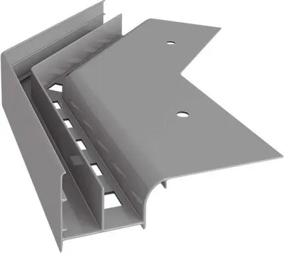 Produktbild von Renoplast Aluminium Traufprofil W20 Belüftungsboden, Außenecke 135°, Grau