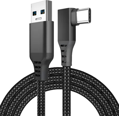 Produktbild von MMOBIEL VR Link Kabel USB zu USB-C - 90 Grad Typ-C Nylon Geflochtenes Kabel - 5m