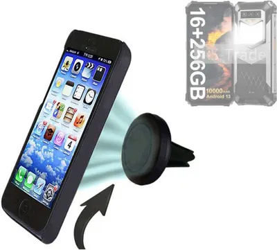 Produktbild von K-S-Trade Kompatibel mit Oukitel WP26 Auto Handy Halterung KFZ Halter Lüftungsgitterhalterung Air Vent mount Smartphone Halter