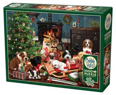 Zdjęcie produktu dla Cobble Hill Christmas Puppies, 1000 szt.