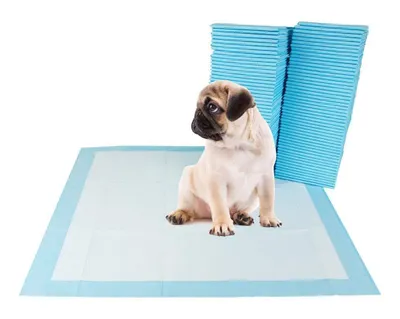 Produktbild von Puppy Pads Welpenunterlagen L 60x60 cm 100 stück Training Pads Trainingsunterlagen für Hunde Toilettenmatte mit Kotbeutel PIPI Matten Hundetoilette