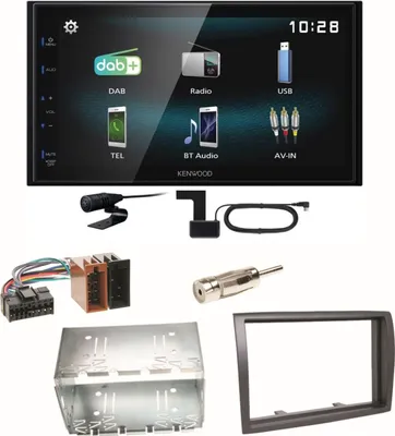 Produktbild von Kenwood DMX-125DAB Bluetooth DAB+ USB MP3 Einbauset für Fiat Ducato Boxer Jumper