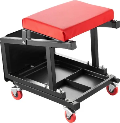 Produktbild von Mechanikerhocker Rollbarer Arbeitssitz 300 lbs Belastbarkeit Sitz/Trittleiter mit Rädern
