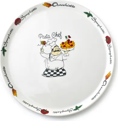 Image de Assiette à pizza en porcelaine AFFEKDESIGN Galla, Ø 30 cm, blanche, 1 pièce