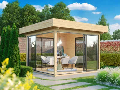 Produktbild von Fjordholz Glaspavillon Alu 44 B
