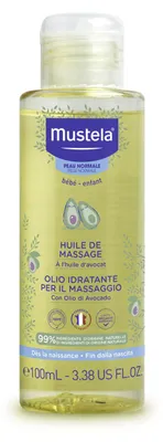 Immagine prodotto di Mustela Olio Idratante per il Massaggio Neonatale con Avocado, Melograno, Girasole, Corpo Neonati e Tutta la Famiglia - Idrata e Mantiene la Pelle Morbida, 99% Ingredienti di Origine Naturale (100ml)
