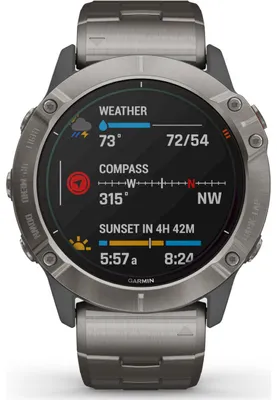 Produktbild von Garmin fēnix 6X, 3,56 cm (1.4"), MIP, WLAN, GPS, 82 g