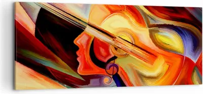 Produktbild von Bild auf Leinwand - Leinwandbild - Abstraktion modern - 120x50cm - Wand Bild - Wanddeko - Leinwanddruck - Bilder - Kunstdruck - Wanddekoration - Leinwand bilder - Wandkunst - AB120x50-3669