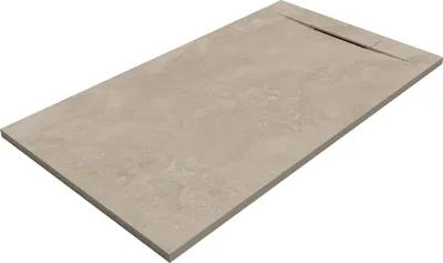 Produktbild von SANYCCES SIENA Rechteckige Duschwanne SanyDur Gel Coat 140 x 80 cm, Lithos Creme
