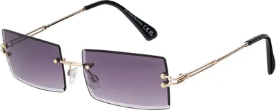 Produktbild von Damen Sonnenbrille Spotlich Designer 80er Modern Urlaub Sommer Strand 30565 Lila Weiß