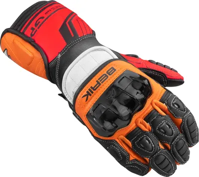 Image de Gants de moto Berik Track Pro, noir/orange, S