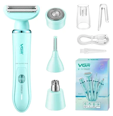 Produktbild von 761 Rasierer Damen 4 in 1 Kabelloser Intimrasierer Für Frauen Grün