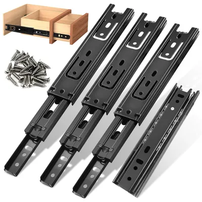 Zdjęcie produktu dla 4 sztuki prowadnic do szuflad, 150 mm - 290 mm, umożliwiające pełne wysuwanie