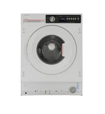 Produktbild von SHARP ES-NIB814BWNA-DE Einbau-Waschmaschine (8 kg, EEK A, 1400 U/min.), (Inverter Motor, Dampf, AquaStop), Weiß