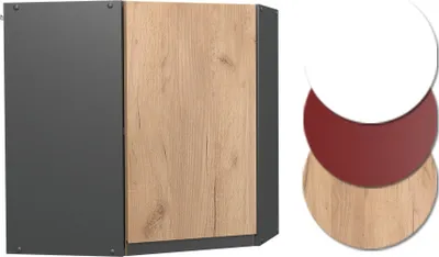 Produktbild von Eckhängeschrank Vicco R-Line Goldkraft Eiche 57 cm J-Shape, Model 39746