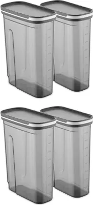 Obrázok produktu pre Hermia Concept, BNMSRGAR04-27, úložné boxy, sada úložných boxov (4 kusy), antracitová, plast, 9,5 x 19,5 x 26 cm