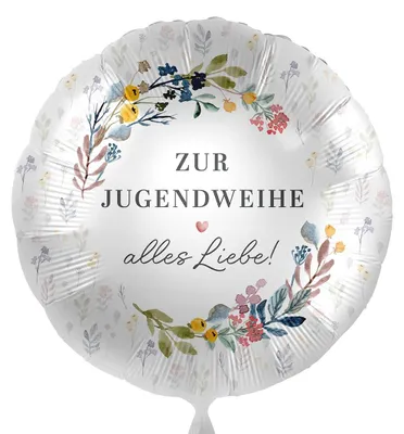 Productafbeelding van Folienballon voor de jeugdceremonie met blütenzweige, 43 cm