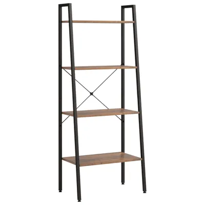 Obrázek produktu pro vidaXL Stojací police 4 police tmavě hnědá a černá 56x35x140 cm