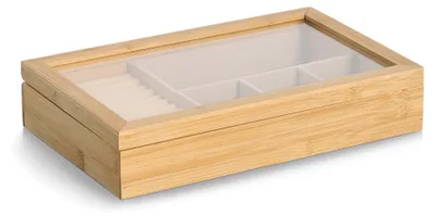 Obrázok produktu pre Šperkovnica Zeller, bambus/MDF/sklo