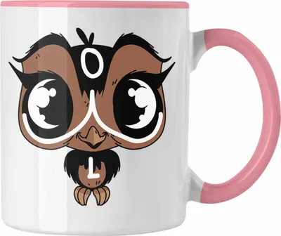 Produktbild von Trendation - Eulen Tasse Geschenk für Eulenliebhaber (Rosa)
