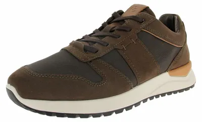 Produktbild von Ecco Herren Halbschuhe in Braun aus Leder und Textil mit Schnürung, Größe 43
