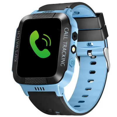 Image de Smartwatch téléphone avec caméra SOS chronomètre enregistreur réveil calculatrice écran tactile lampe de poche, montre appel enfants cadeaux anniversaire pour garçons et filles (bleu + rose）