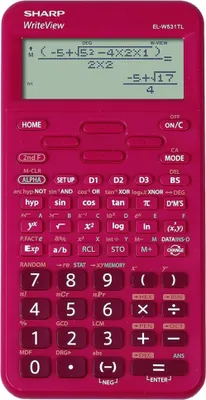 Produktbild von Sharp EL-W531 TL RD Schulrechner rot, WriteView, Punktmatrix-Display, Solar-/ Batteriebetrieb