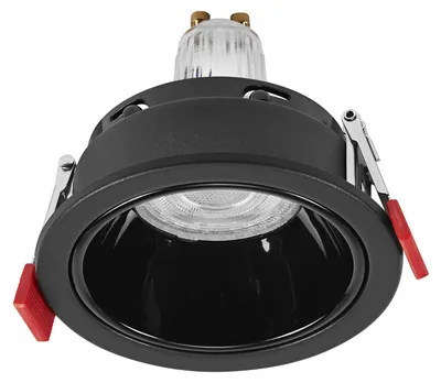 Immagine prodotto di Set di faretti da incasso a LED OSRAM Spot Set GU10 Press 4,5 W, nero, 2700 K (bianco caldo), acciaio e plastica, incasso da 35 mm, set da 3 pezzi