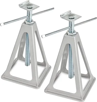 Produktbild von Alu Stützbock 2er Set | L-Profil | 1000Kg Tragkraft | 42cm Höhe | L-Aufnahme