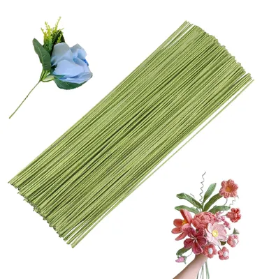 Blumendraht, grün, 150 Stück, 30 cm, 1 mm