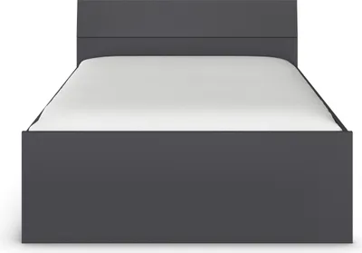 Produktbild von Rauch Bett JOEL-EXTRA Eiche Artisan Holznachbildung Grau Metallic mit Kopfteil und 2 Schubkästen