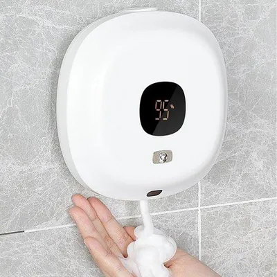 Obrázok produktu pre Automatický dávkovač mydla na ruky – dobíjateľný – nastaviteľný – so senzorom – do domácnosti – do kúpeľne – gélové mydlo na ruky – biely