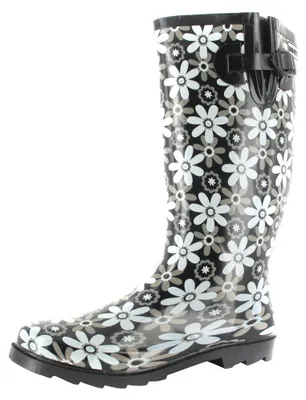 Produktbild von Intex Kautschuk-Gummistiefel in Übergrößen Schwarz Florence 14102 große Damenschuhe